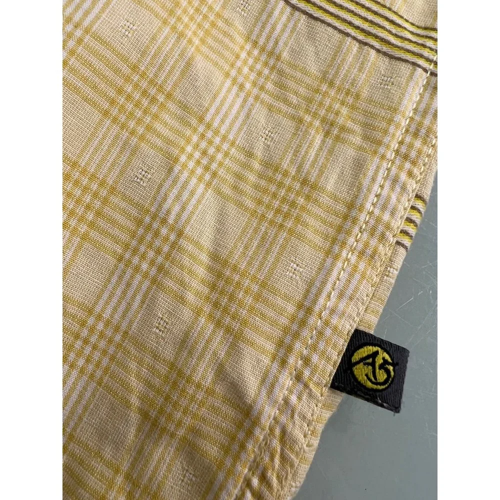 The North Face A5 Series Men Shirt Short Sleeve Button Up Hiking Yellow Large L